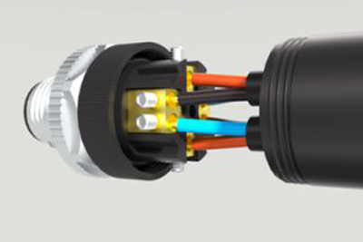 CAZN | Konfektionierter M12-Stecker mit zwei Eingängen (erfüllt problemlos die Anforderungen von IO-Boxen für Zweidrahtverbindungen)