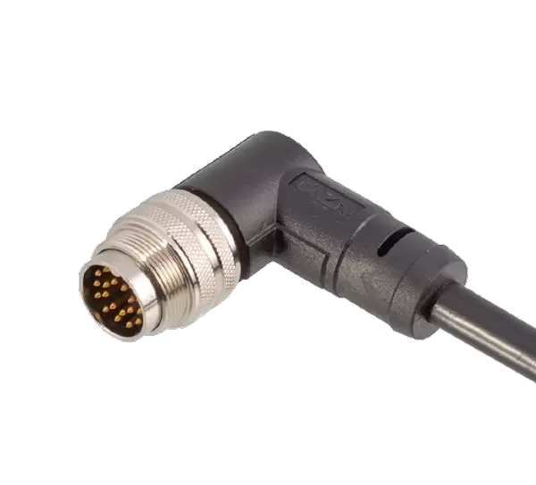 M16 abgewinkelter, umspritzter Stecker