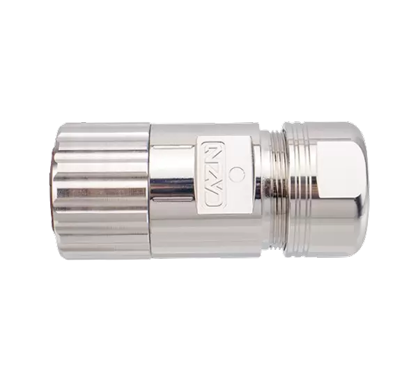 M40-Signal-Stecker mit gerader Buchse aus Metall (Crimp)