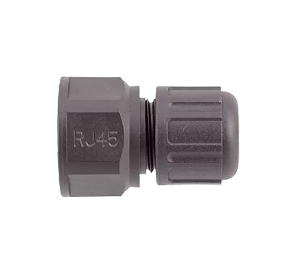 Gerader RJ45-Kunststoffstecker (mit Gewinde)