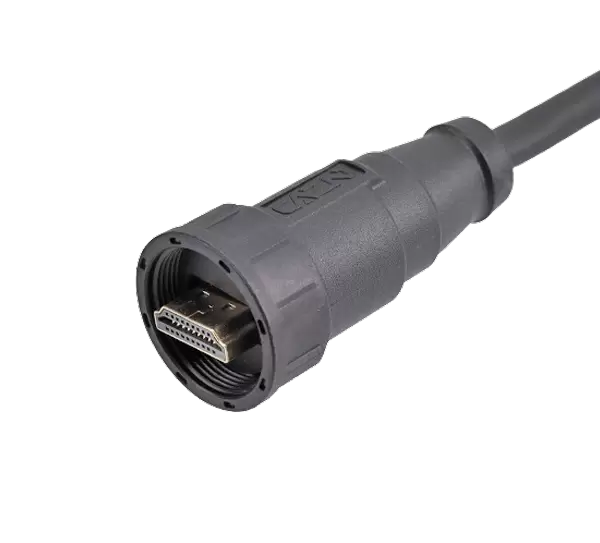 HDMI Str.Male auf Str.Male Kabelstecker (mit Gewinde)