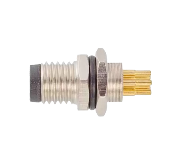 M8-Stecker für Frontmontage (PCB, Schraube M8*0,5)